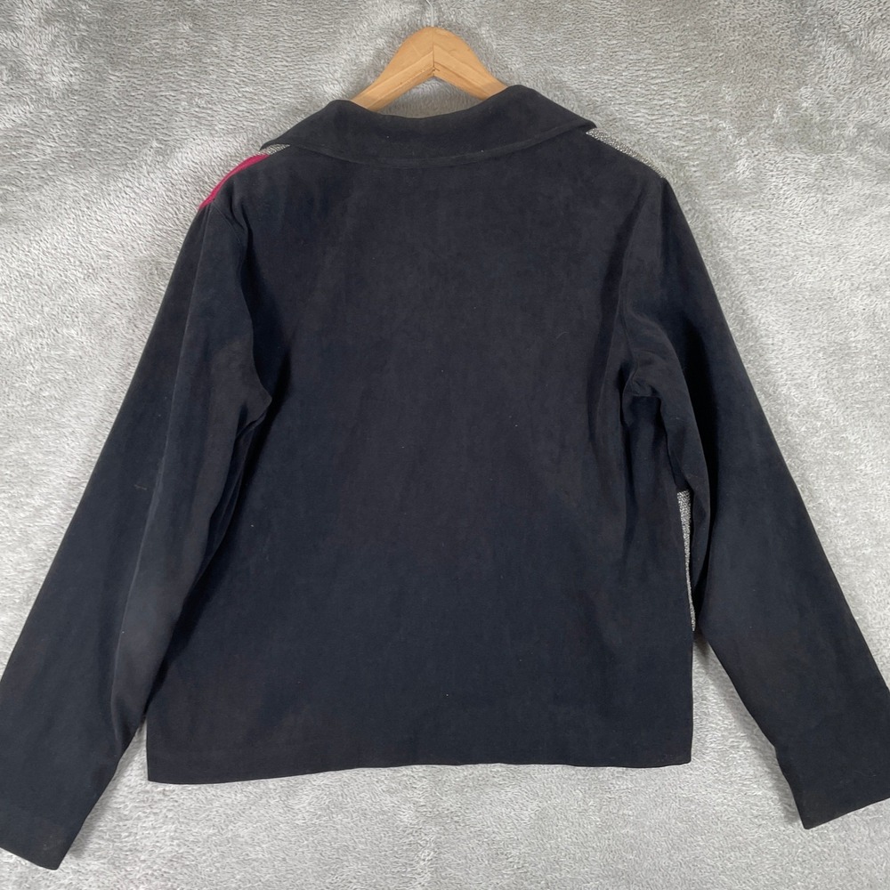 Koret Patchwork Jacket Womens Medium Black Floral… - image 2